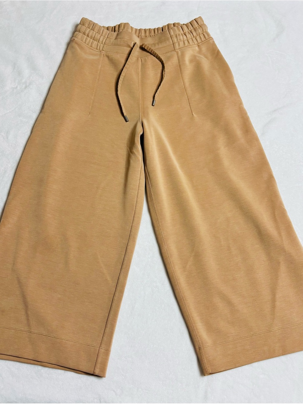 lululemon athletica Cropped Wide-Leg Drawstring Pants - Tan